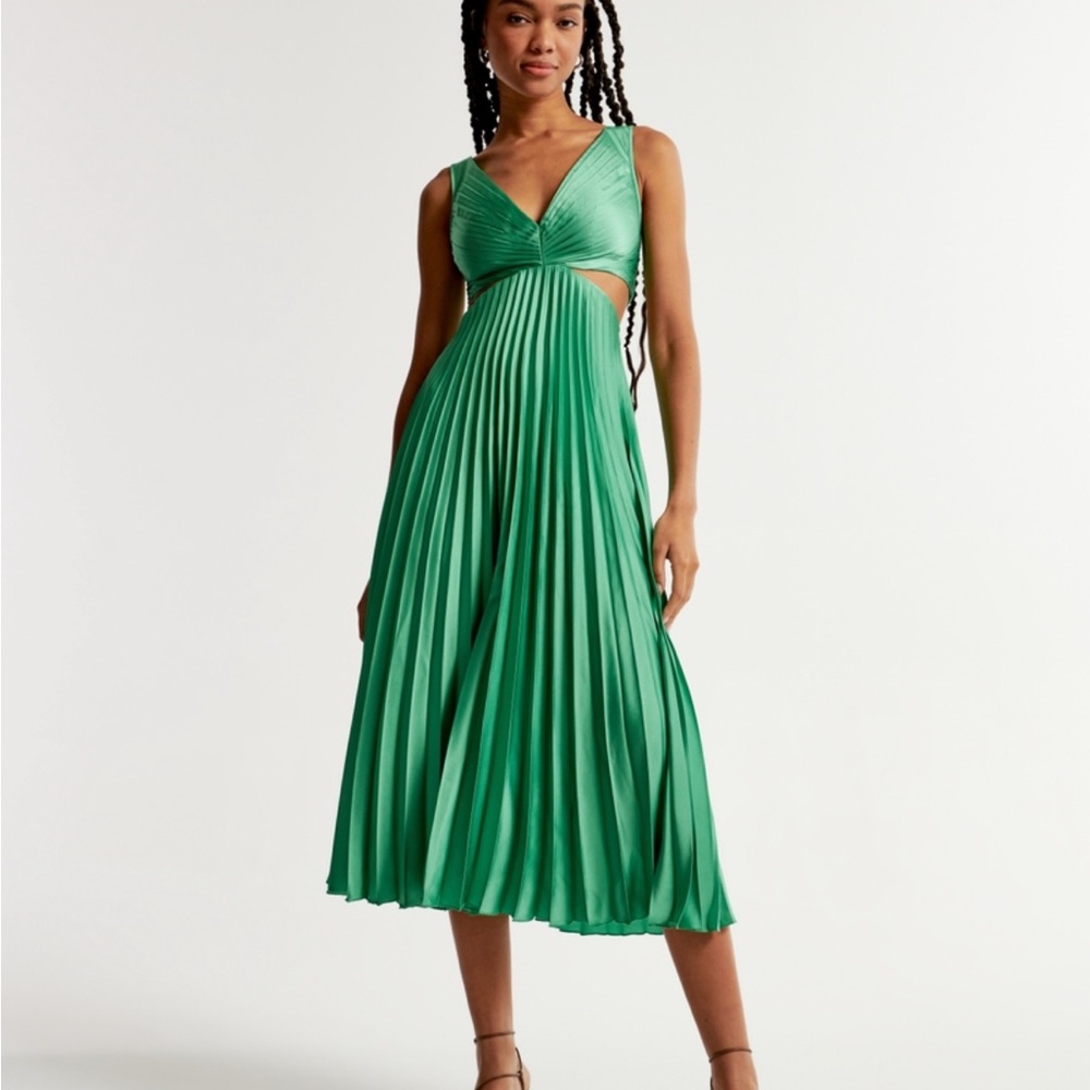 Abercrombie & Fitch Green Midi Dress